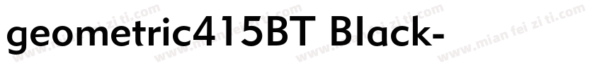 geometric415BT BIack字体转换